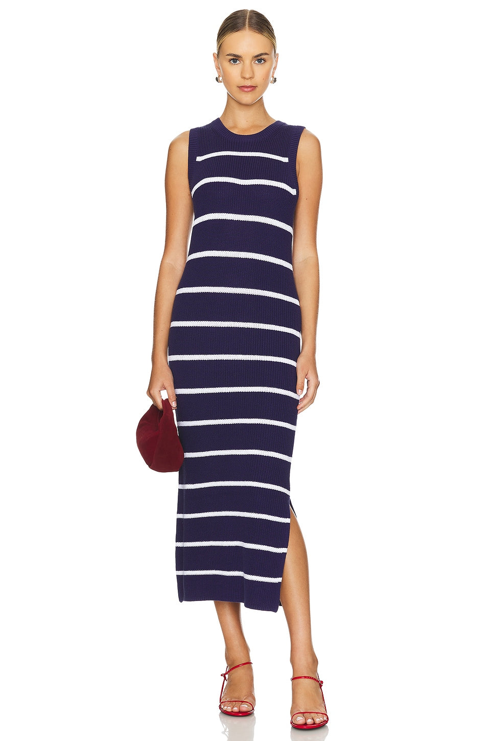 STRIPE MIDI DRESS