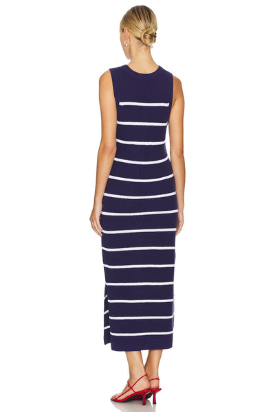 STRIPE MIDI DRESS