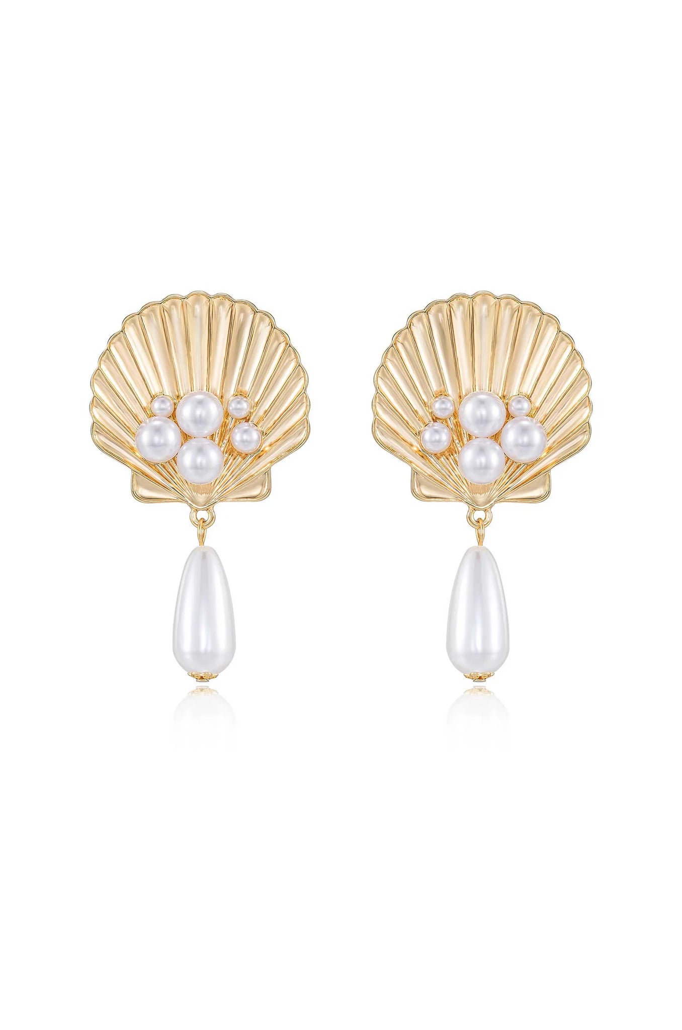 SEASHELL PEARL EARRINGS