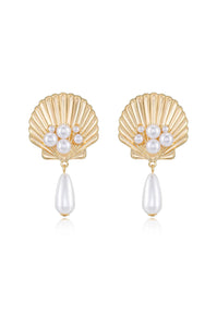 SEASHELL PEARL EARRINGS