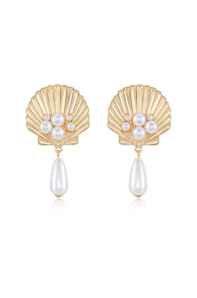 SEASHELL PEARL EARRINGS