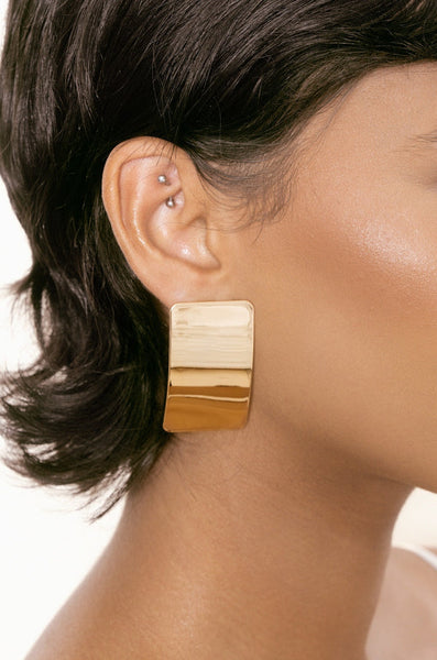 RECTANGLE STUD EARRINGS