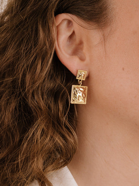 SQUARE DANGLE EARRINGS