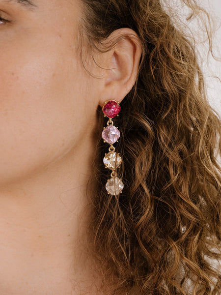 FOUR PINK EARRINGS