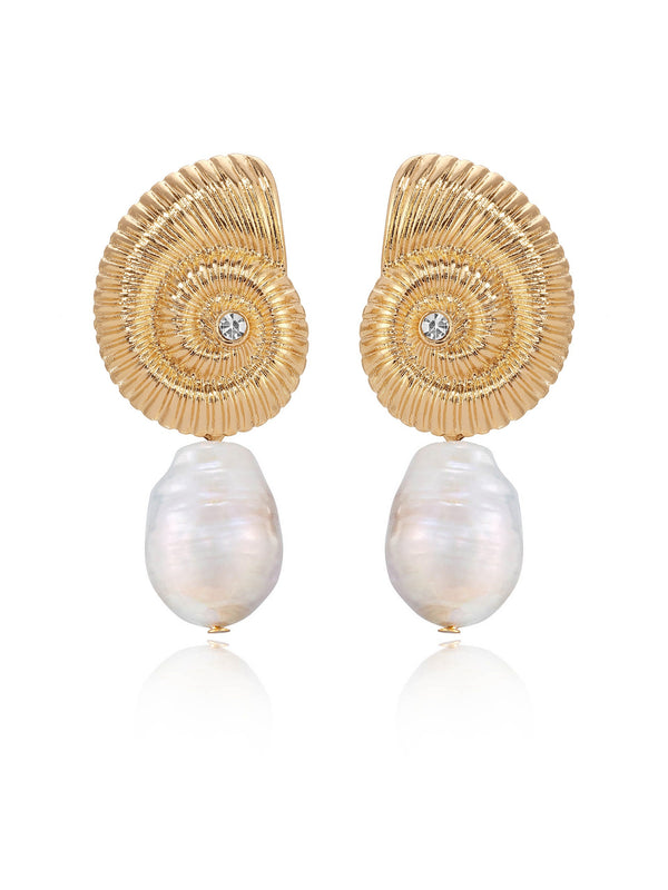 NAUTILUS PEARL EARRINGS