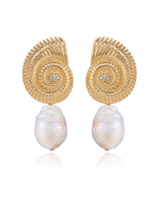 NAUTILUS PEARL EARRINGS