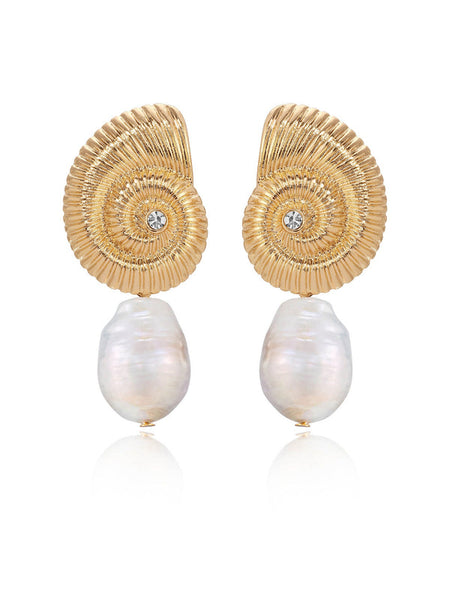 NAUTILUS PEARL EARRINGS