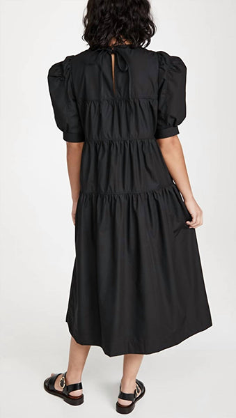 POPLIN MIDI DRESS