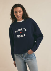 FAVORITE SISTER HEART SWEATSHIRT